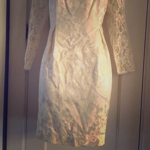Cream lace dress. Size small, midnight glo brand